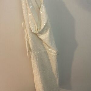 Sequin White Dress